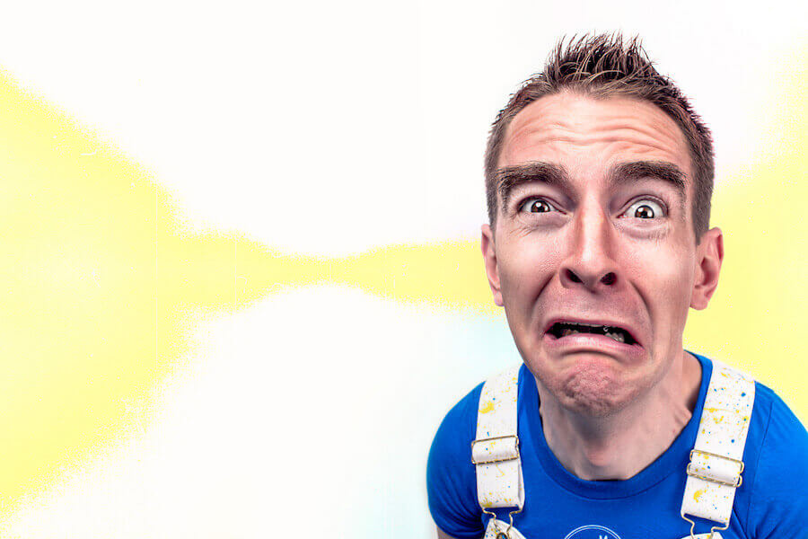 Worried Man Worried Man wearing overalls