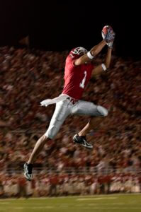 American Football Player Catching a Pass American Football player catching a pass