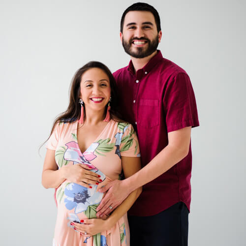 Saenz and Wife Dr Saenz with pregnant wife
