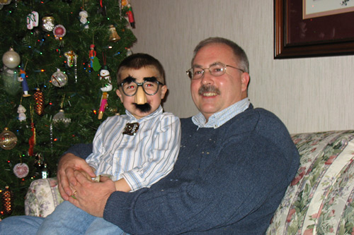 Dr. Parkhurst's Father Dad with child on lap
