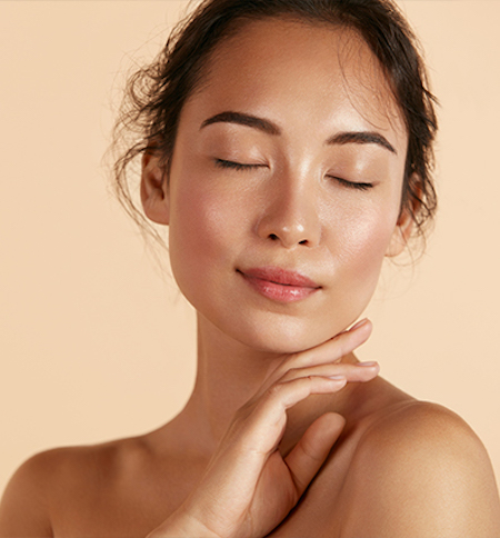 woman with glowing skin